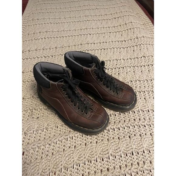 Dr Martens AW004 Boots Men Sz 7 Brown Leather PC03C 9793 Lace-Up Ankle Boots Doc - Picture 10 of 15